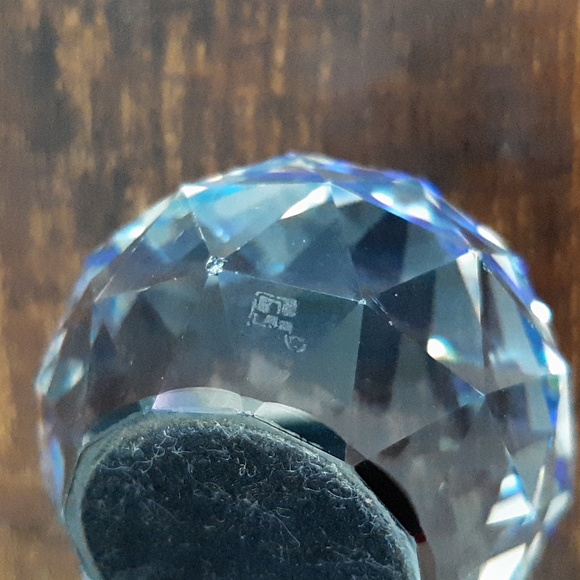 Swarovski Crystal Round Paperweight, Bermuda Blue, Vintage Decor - Picture 11 of 13